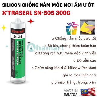 Keo silicon chống nấm mốc x'traseal sn-505 300g