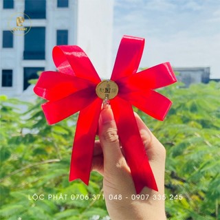 Nơ lụa 6 cánh trang trí quà tặng phụ kiện trang trí giỏ quà hộp quà
