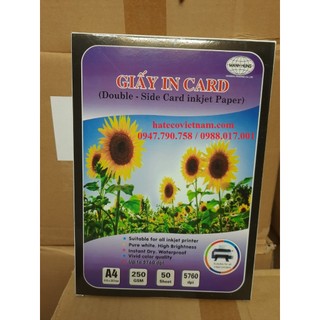 Giấy in Card 2 mặt 250 Mạnh Hưng (50 tờ) - Giấy in card visit Mạnh Hưng