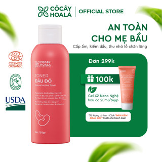 Nước Hoa Hồng Đậu Đỏ Việt Nam Cỏ Cây Hoa Lá, Toner Cho Mẹ Bầu Cấp Ẩm, Dưỡng Sáng và Làm Mềm Da 150gr