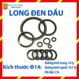 Phi 14mm - Long Đen/Đền Dầu, có gioăng cao su chịu dầu làm kín dùng cho ốc heo dầu ốc dây dẫn dầu