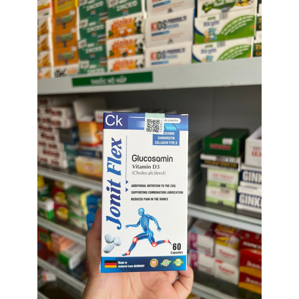 Jonit Flex CK của Đức tái tạo,bổ sung chất nhờn cho mô sụn khớp lọ 60 viên