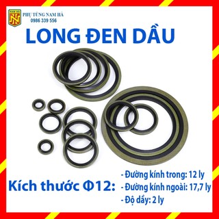 Phi 12 mm - Long Đen/Đền Dầu, có gioăng cao su chịu dầu làm kín dùng cho ốc heo dầu ốc dây dẫn dầu