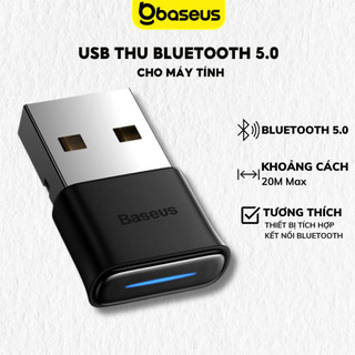 USB chuyển đổi thu Bluetooth 5.0 Baseus Wireless Adapter BA04 cho Laptop PC Smartphone máy tính