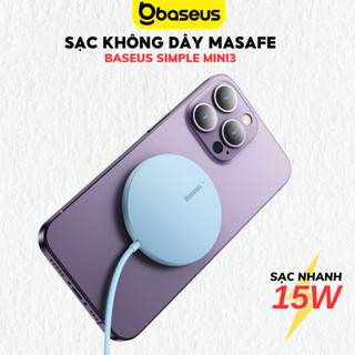 Dock sạc nhanh không dây 15W Baseus Simple Mini3 siêu nhanh dùng cho iP13 14 12Promax.