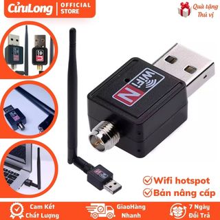 USB Thu Phát Wifi PC Máy Tính Bàn Laptop 600mbps card mạng không dây gắn ngoài thu phát wifi