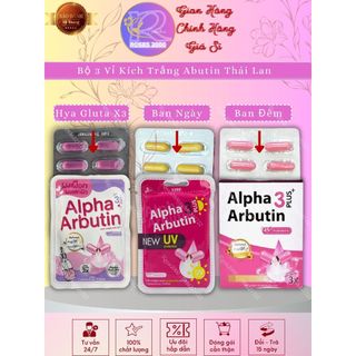 Bộ 3 vỉ kích trắng alpha arbutin thái lan