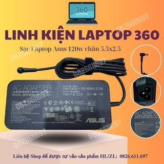 Sạc laptop asus 19v-6.32a chân 5.5*2.5mm dùng cho dòng asus gaming, vivobook