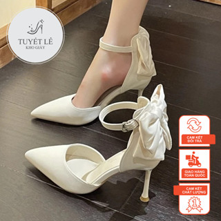 Giày cao gót Tiểu Thư gót nhọn 6-7cm - SG07 - Sandal bít mũi cài quai da mờ - Giày cưới Sang Chảnh