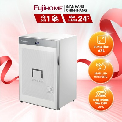 Máy sấy bát đĩa nhập khẩu FUJIHOME DD68 Khử trùng bằng tia UV và Ozone loại bỏ 99,99% vi khuẩn Ecoli