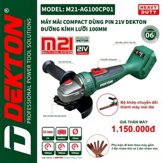 Máy mài compact dùng pin 21v dekton m21-ag100cp01