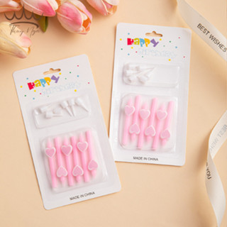  Nến Tim Hồng - Phụ Kiện Trang Trí Bánh Kem Phụ Kiện Bánh Sinh Nhật 