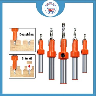 Mũi khoan âm vít gỗ đa năng - mũi khoan mồi âm vít 2 tầng đầu lỗ 3mm x 8mm, 3mm x 10mm
