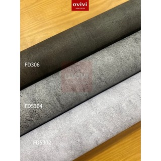 Giấy dán tường giả xi măng cuộn 10m không keo nhám đẹp khổ 53cm siêu dày Ovivi