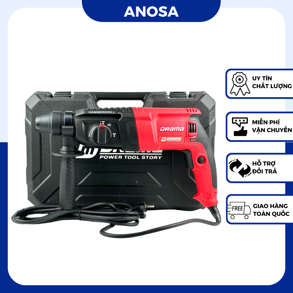 Máy khoan đục bê tông DRAMA 2601 Công suất 1050W Lõi đồng