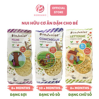 Nui ăn dặm hữu cơ cho bé Bio Junior 200g nội địa Ý