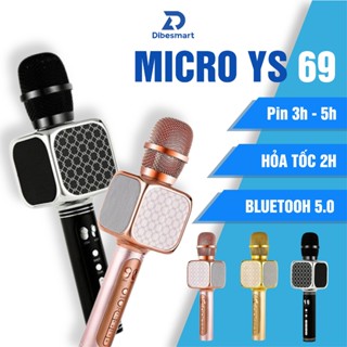  Micro không dây karaoke YS 69 DIBESMART micro cầm tay nhỏ gọn kết nối bluetooth điện thoại TV - Bảo hành 6 Tháng 