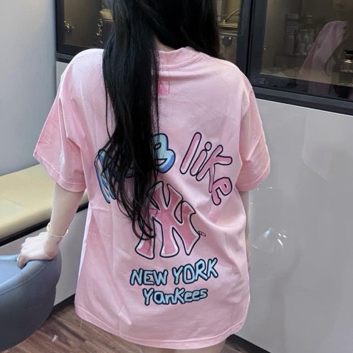 Áo thun NY YANKEES Nam Nữ Xanh Hồng Tchipz Form Rộng Chất Liệu Cotton 250gsm Cao Cấp Full Tag Mac | BigBuy360 - bigbuy360.vn