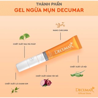 Gel chấm ngừa mụn và thâm Nano Decumar Advanced 20g