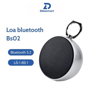 Loa bluetooth mini bs02 dibesmart, có móc treo tiện lợi và khe cắm thẻ nhớ, cổng 3.5