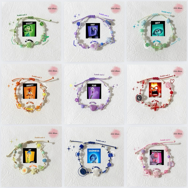 Vòng tay nhân vật Inside out 2 (2024) - Những mảnh ghép cảm xúc