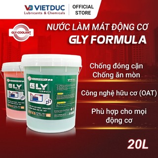 Nước làm mát động cơ ô tô, xe tải gly formula xanh/đỏ can 20l