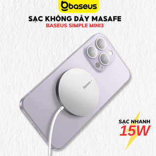 Đế sạc không dây 15W Baseus Simple Mini3 Magnetic Công nghệ cao cấp dùng cho iP 11 13 14 12 Pro max