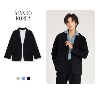 Áo Khoác Blazer Nam MANDO Dài Tay Form Rộng Nhiều Màu Trơn Kiểu Dáng Basic Thời Trang Hàn Quốc BLZ002 - BLZ007