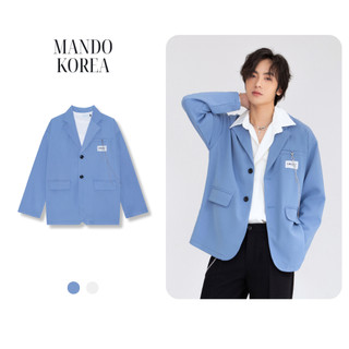 Áo Blazer Dài Tay Nam MANDO Kèm Phụ Kiện Kiểu Dáng Unisex Trẻ Trung Thời Trang Hàn Quốc BLZ005 - BLZ004