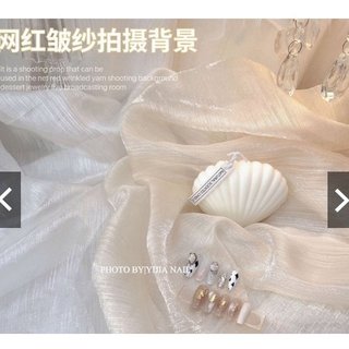 Vải voan lụa xước decor chụp ảnh nail