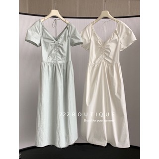 váy thô suông nhún ngực tay bồng nhẹ DT 6562