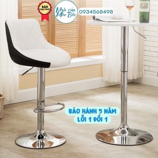 LOẠI 1 - Ghế quầy bar bọc da PU đệm cao su cao cấp - Ghế bar nâng hạ, tựa lưng - ghế spa trang điểm sang trọng