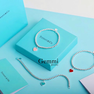 Lắc tay bi TFN tim xanh/đỏ/hồng Silver hàng đẹp - Gemmi Jewelry