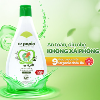 Combo 02 Nước Tắm Thảo Dược Dr Papie /500ml chai - Giảm Mẩn Ngứa Và Rôm Sảy, Làm Sạch, Mát Da Bé