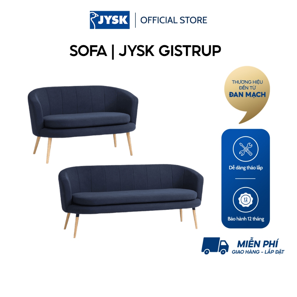 Sofa | JYSK Gistrup | vải polyester | xanh đậm | nhiều kích thước