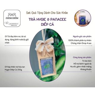 Set Qùa Tặng Trà Hòa Tan Hygie Diếp Cá Kèm Túi Đay Tái Sử Dụng Đựng Bình Giữ Nhiệt