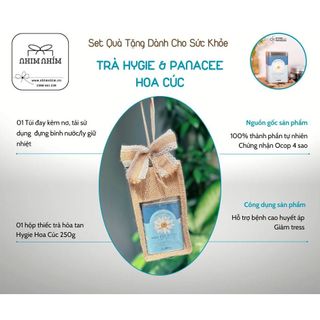 Set Qùa Tặng Trà Hòa Tan Hygie Hoa Cúc  Kèm Túi Đay Tái Sử Dụng Đựng Bình Giữ Nhiệt