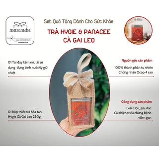 Set Qùa Tặng Trà Hòa Tan Hygie Cà Gai Leo Kèm Túi Đay Tái Sử Dụng Đựng Bình Giữ Nhiệt