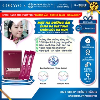 Mặt Nạ Cấp Ẩm Dưỡng Ẩm Sáng Da Bật Tone Chăm Sóc Da Mụn FACIAL CARE ICE MASK MẪU MỚI 20 gói Hathor Beauty - Coravo