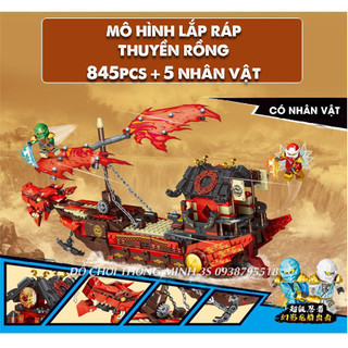Hộp quà mô hình lắp ráp thuyền rồng - chủ đề lắp ráp thông minh, đồ chơi mô hình hottrend