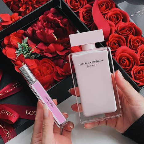 [ Fullseal ] Nước Hoa Nữ Authentic Narciso Rodriguez For Her Nar Hồng Nhạt 100ML
