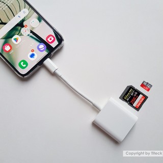 Đầu đọc thẻ nhớ SD và TF USB 3.0 dùng cho điện thoại máy tính bảng chân Type c