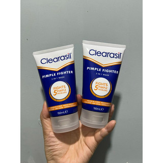 [Mua Úc] Sữa rửa mặt làm sạch sâu se khít lỗ chân lông Clearasil Pimple Fighter 5 in 1 Face Wash 150ml
