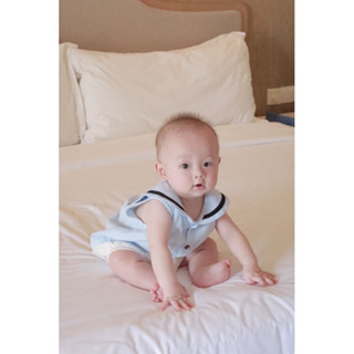 Nanciroom  | set thuỷ thủ em bé trai và gái màu xanh(có nón)