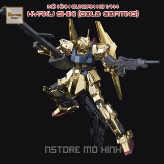 Mô hình lắp ráp hg hyaku shiki ver gold wmh tặng base kèm decal 1/144 đồ chơi lắp ráp anime