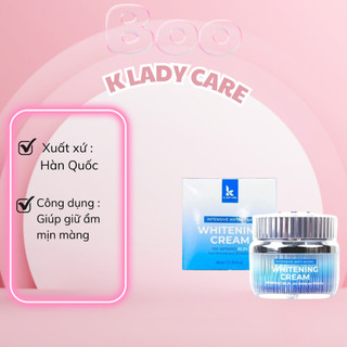 Kem dưỡng trắng da whitening cream k lady care - 80ml