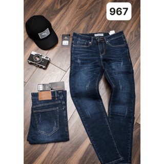 Quần jean nam, quần bò nam cotton co giãn đơn giản from dáng chuẩn vải jean dày dặn mềm mịn ms260605