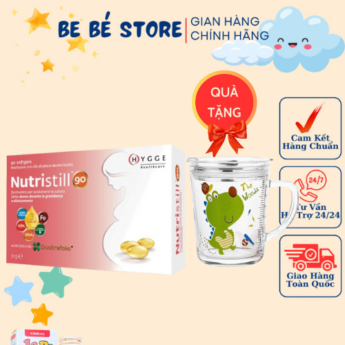 Vitamin bầu NUTRISTILL 90 nhập khẩu Ý, bổ sung vitamin tổng hợp cho bà bầu, đủ Sắt, DHA, Acid folic (Hộp 30v)