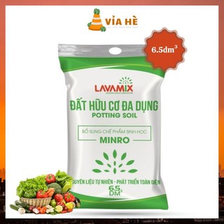Đất Trồng Rau Hưu Cơ Lavamix túi 6,5dm ~3kg, Đất Trộn Trồng Cây Đa Dụng