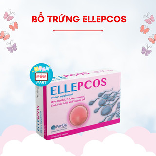 ELLEPCOS Hộp 30 Viên, Bổ Trứng, Cải Thiện Đa Nang Buồng Trứng, Tăng Khả Năng Thụ Thai, Ổn Định Nội Tiết Nữ